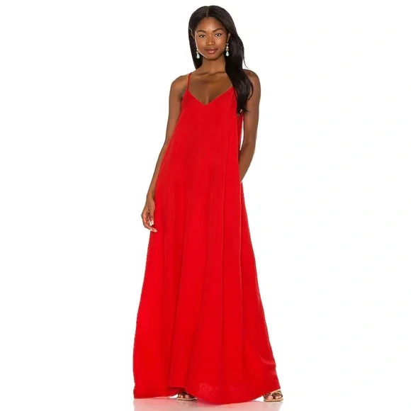 L'AGENCE | Dresses | Lagence Linen Blend Trapeze Maxi | Poshmark